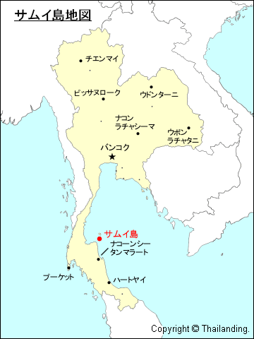 サムイ島地図