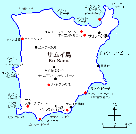 サムイ島 地図